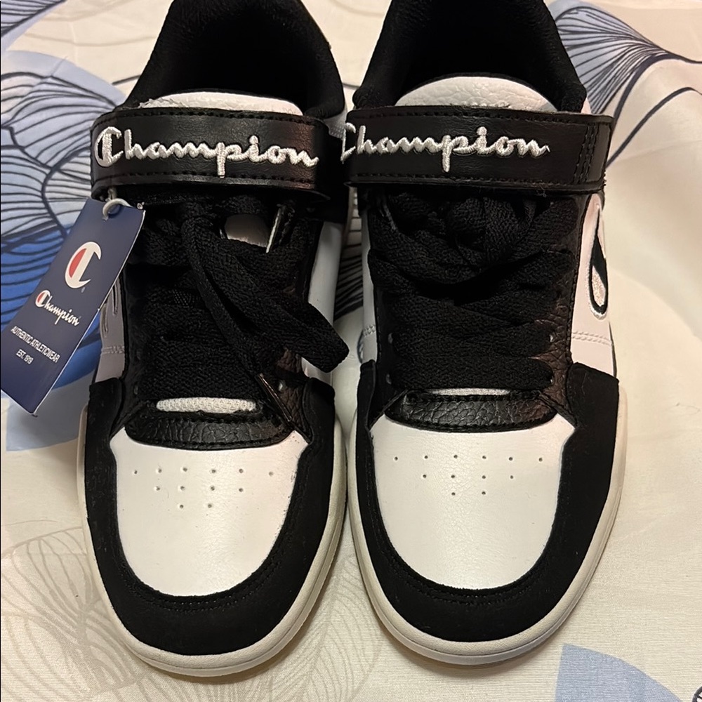 Champion Black and White Sneakers with Rubber Sole - Picture 6 of 11